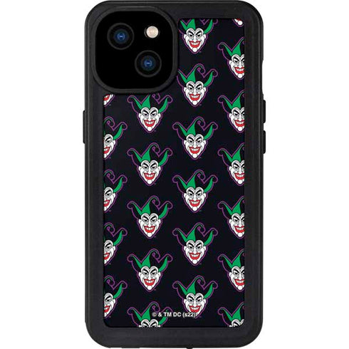 DC Comics The Joker Logo Pattern iPhone 15 Plus Waterproof Case